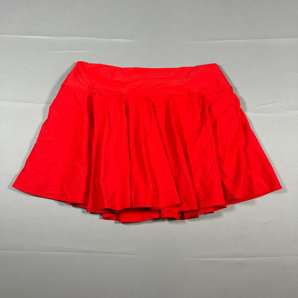 Pinspark Athletic Skort Womens 2XL Red Nylon Stretch High Waisted Pleated Tennis